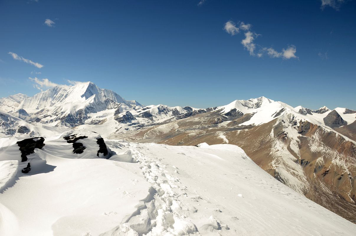 26 Dhampus Peak Panorama Gurja Himal, Dhaulagiri V, Dhaulagiri III, Dhaulagiri II, Sita Chuchura, Hidden Valley, Mount Hongde 